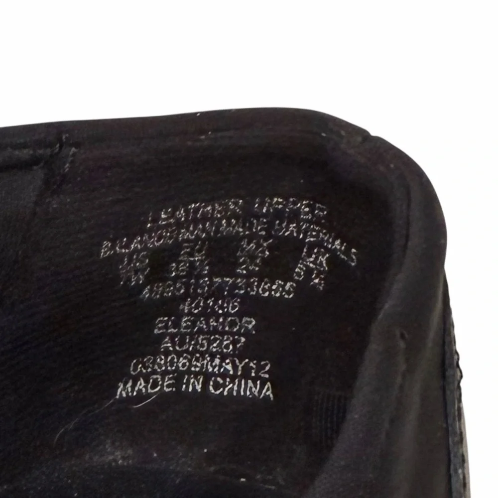 Cobbie Cuddlers Elanor Black Leather Slip-On Flat Comfort Shoe Sz 7W